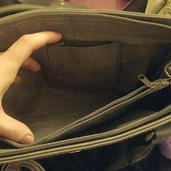 Grey Metallic Satchel - Picture 3 of 10